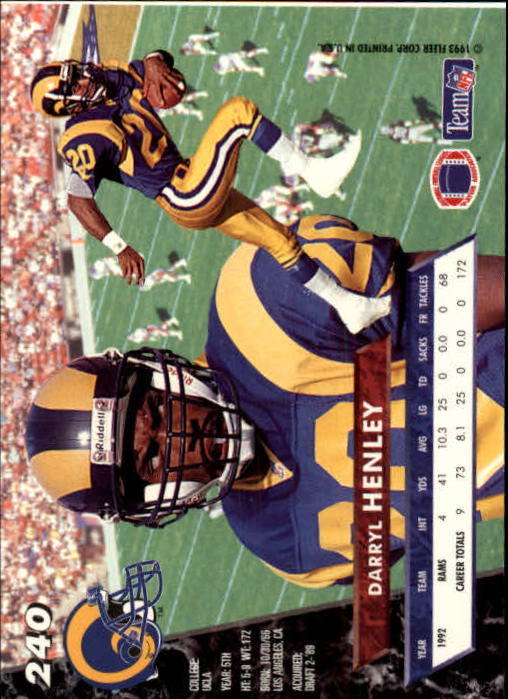 B2186- 1993 Ultra Football Card #s 1-250 +Rookies -You Pick- 15+ FREE US SHIP - Picture 457 of 475