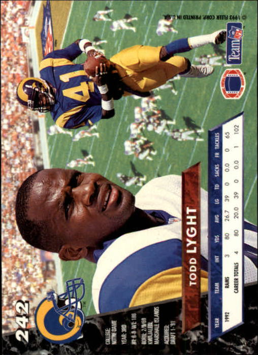 B2186- 1993 Ultra Football Card #s 1-250 +Rookies -You Pick- 15+ FREE US SHIP - Picture 461 of 475