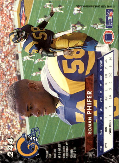 B2186- 1993 Ultra Football Card #s 1-250 +Rookies -You Pick- 15+ FREE US SHIP - Picture 465 of 475