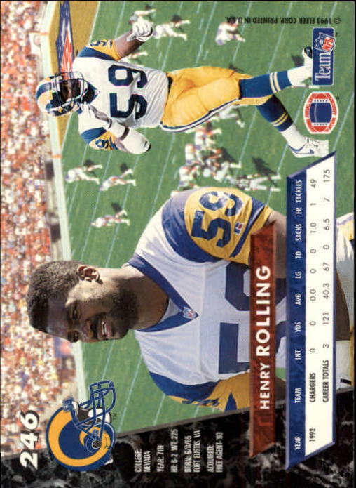 B2186- 1993 Ultra Football Card #s 1-250 +Rookies -You Pick- 15+ FREE US SHIP - Picture 469 of 475