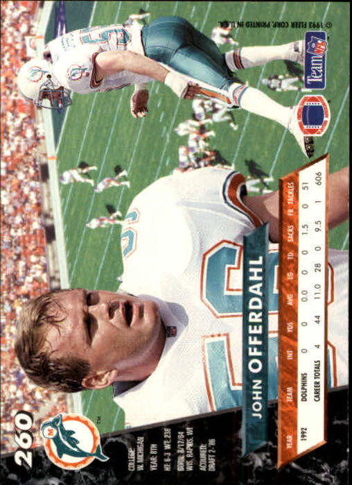 1993 Upper Deck #385 John Offerdahl - NM-MT