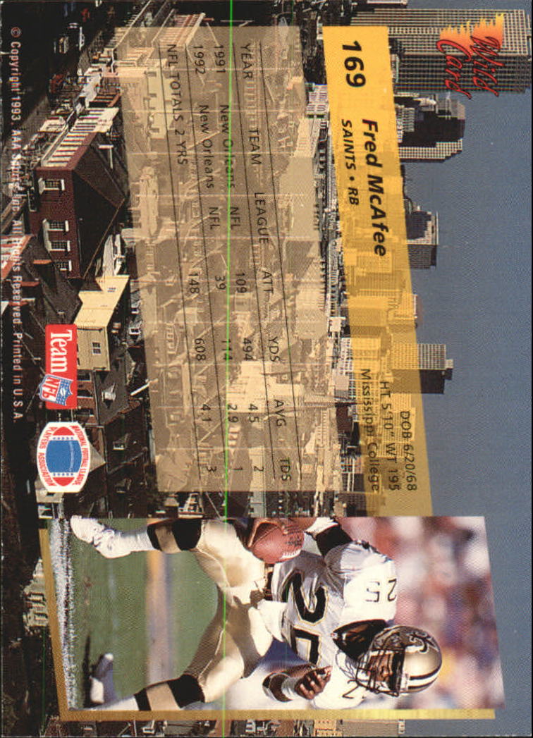 - You Pick 10 A5278 Details about   1993 Wild Card Superchrome FB card #s 1-150 