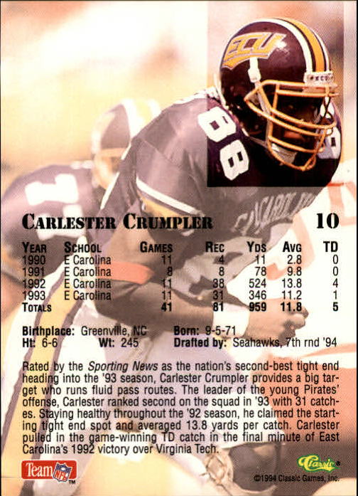 1994 Classic Football Card Pick | EBay