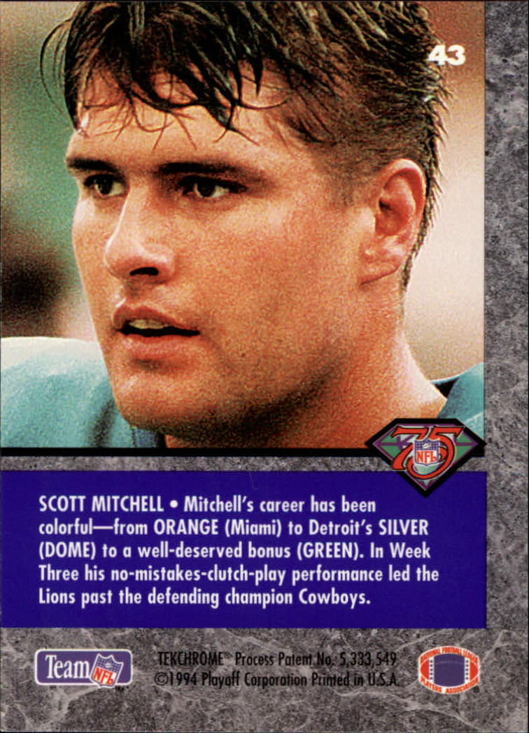 1994 Playoff Contenders Football "Main Set" Cards #1 to #120 RCs and Vets - Picture 85 of 231