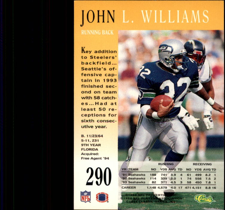 A6477- 1994 Pro Line Live Football Cards 251-405 -You Pick- 15+ FREE US SHIP