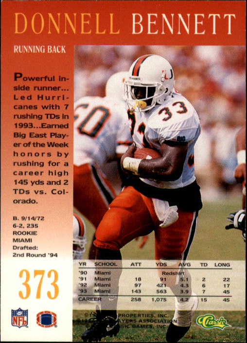 A6477- 1994 Pro Line Live Football Cards 251-405 -You Pick- 15+ FREE US SHIP