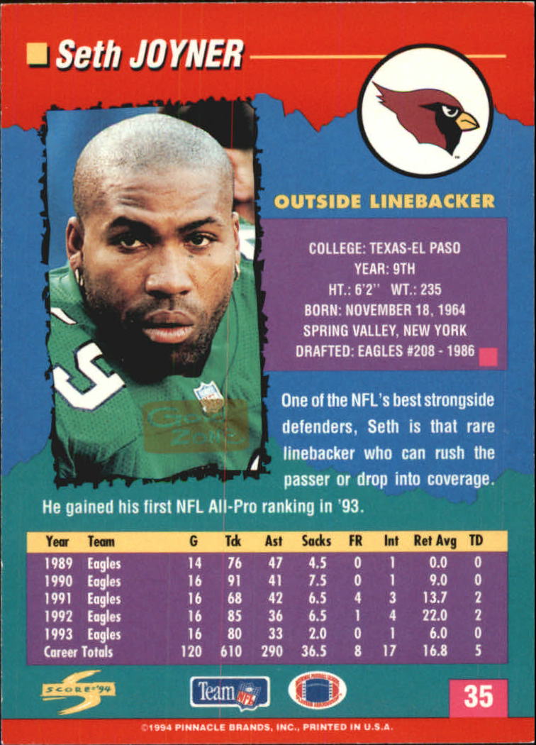 1994 Score Football "Gold Zone" Parallel Cards - Picture 29 of 189