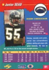 1994 Score Football "Gold Zone" Parallel Cards - Picture 57 of 189
