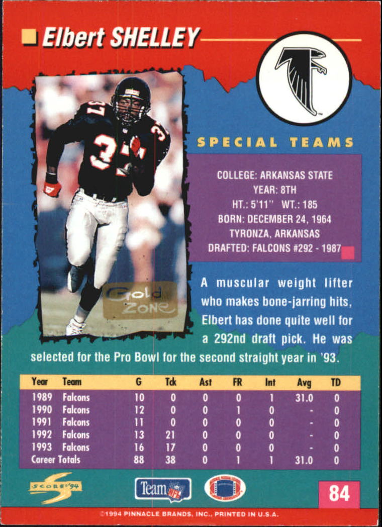 1994 Score Football "Gold Zone" Parallel Cards - Picture 59 of 189