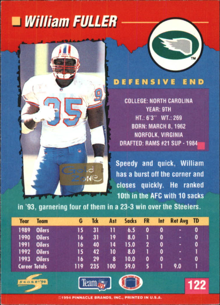 1994 Score Football "Gold Zone" Parallel Cards - Picture 77 of 189