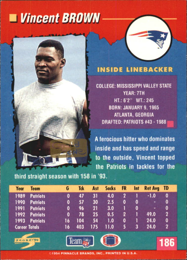 1994 Score Football "Gold Zone" Parallel Cards - Picture 119 of 189