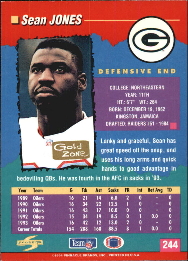 1994 Score Football "Gold Zone" Parallel Cards - Picture 143 of 189