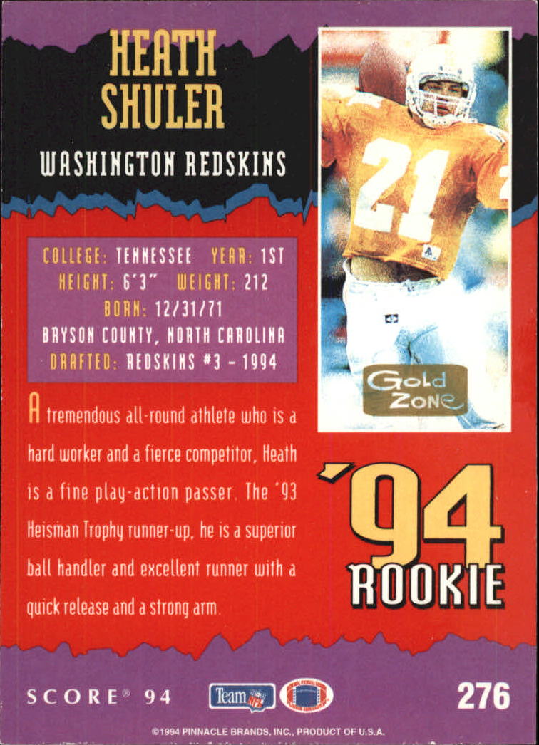 1994 Score Football "Gold Zone" Parallel Cards - Picture 151 of 189
