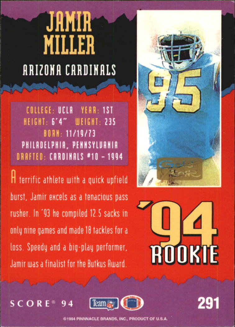 1994 Score Football "Gold Zone" Parallel Cards - Picture 161 of 189