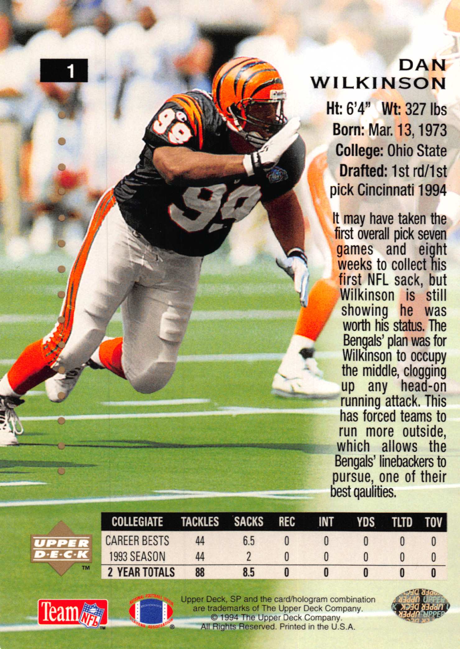 1994 SP (Upper Deck) Football "Main Set" Cards #1 to #200 Rookies and Veterans - Picture 3 of 393