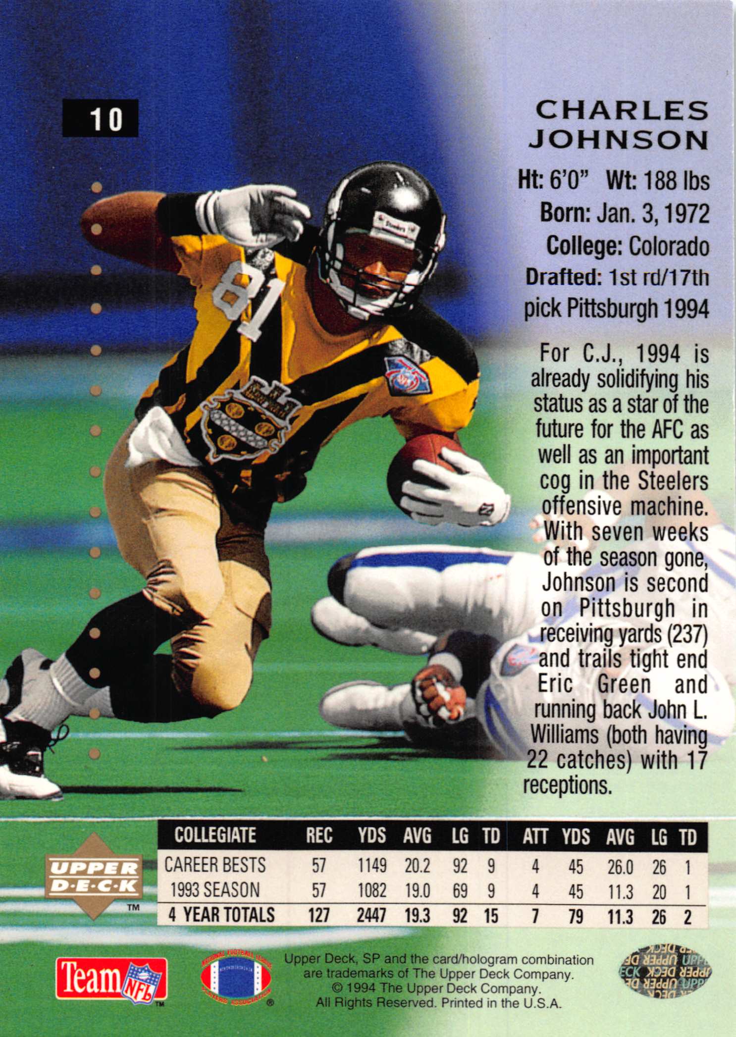 1994 SP (Upper Deck) Football "Main Set" Cards #1 to #200 Rookies and Veterans - Picture 18 of 393
