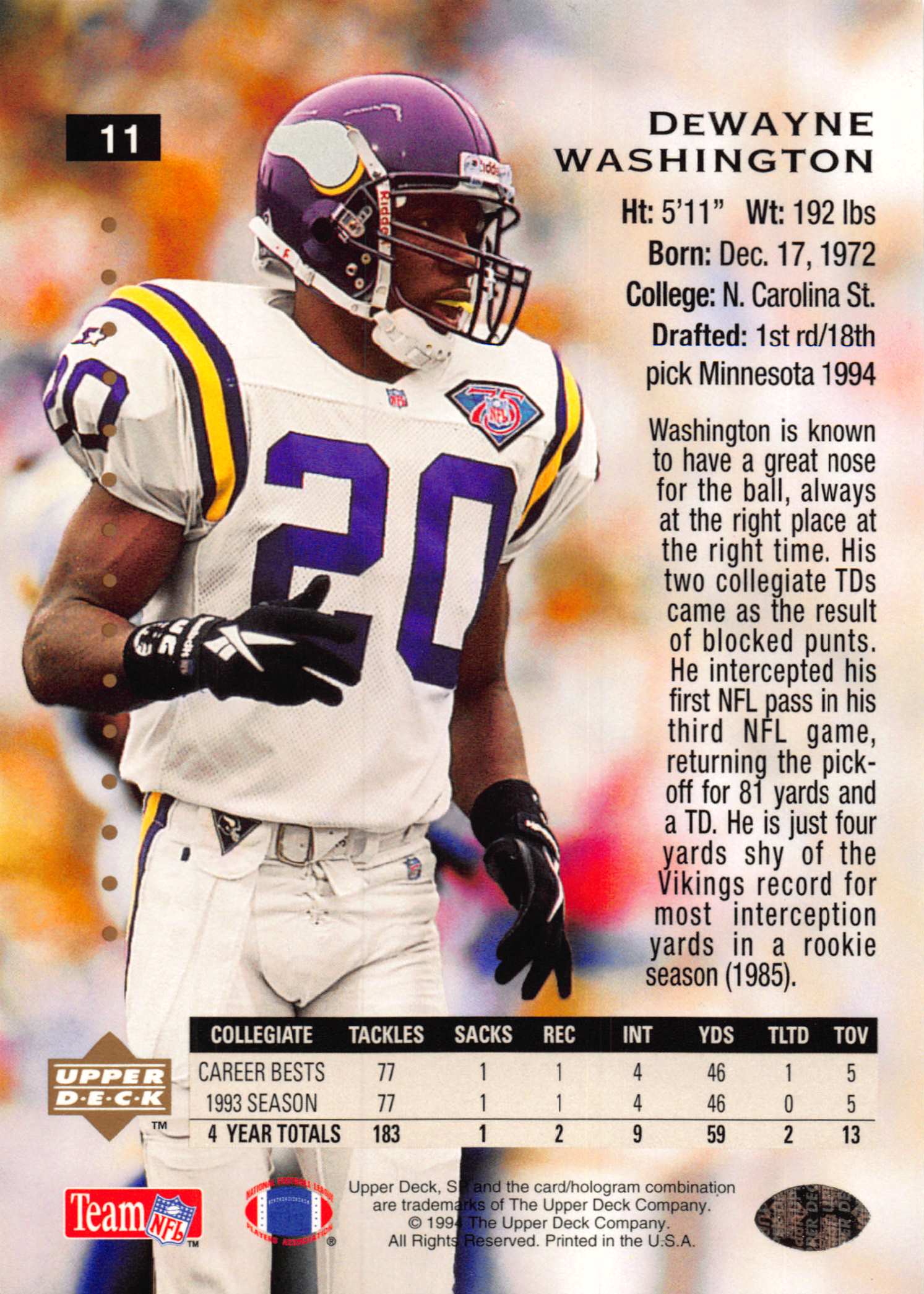 1994 SP (Upper Deck) Football "Main Set" Cards #1 to #200 Rookies and Veterans - Picture 20 of 393