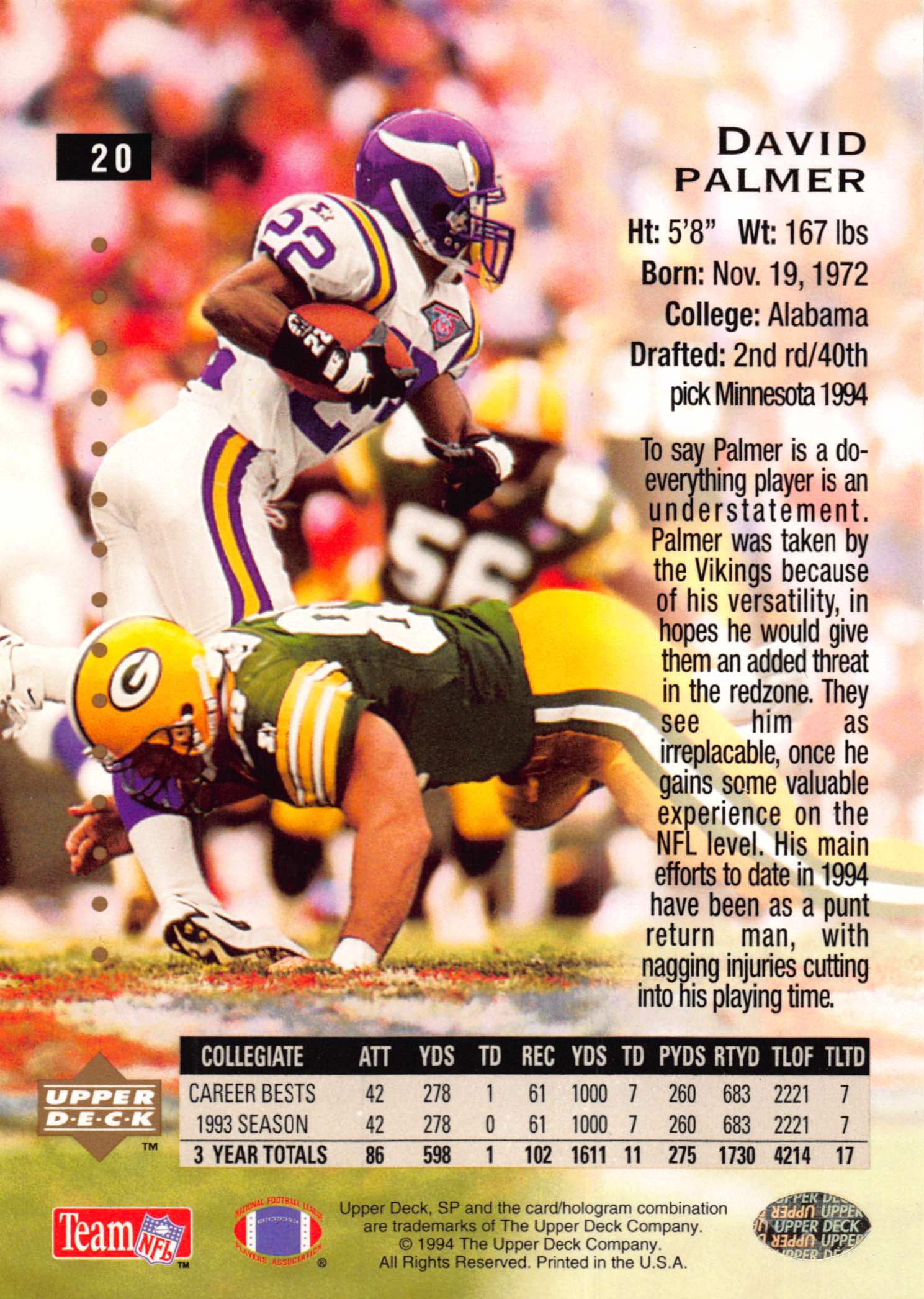 1994 SP (Upper Deck) Football "Main Set" Cards #1 to #200 Rookies and Veterans - Picture 36 of 393