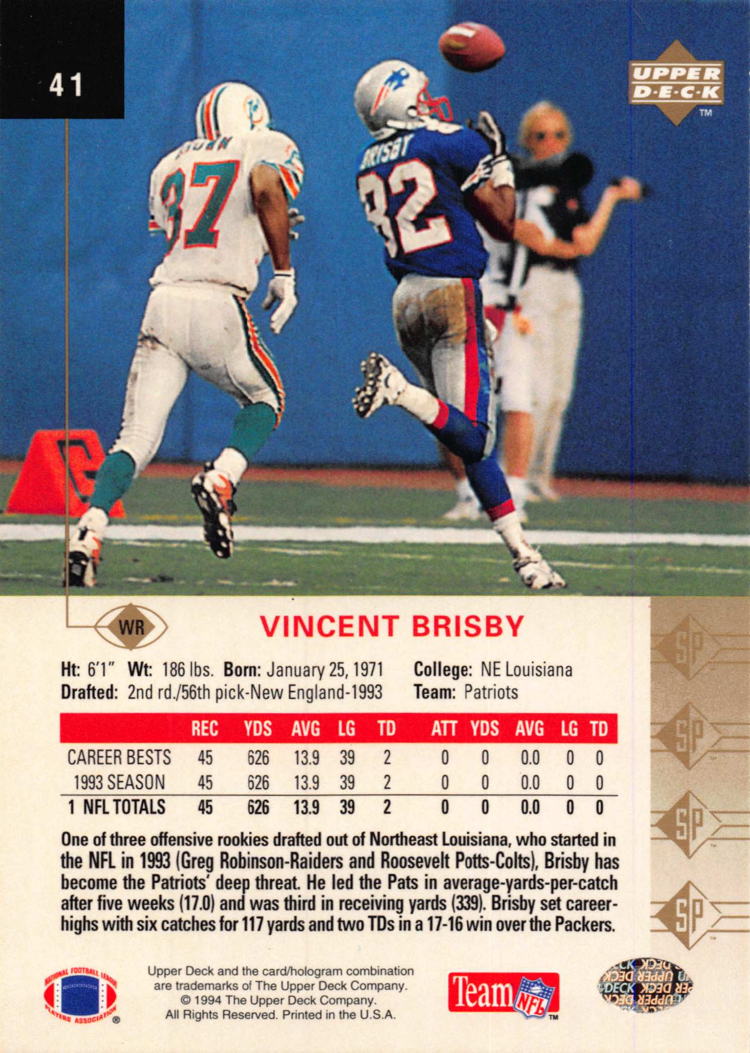 1994 SP (Upper Deck) Football "Main Set" Cards #1 to #200 Rookies and Veterans - Picture 78 of 393