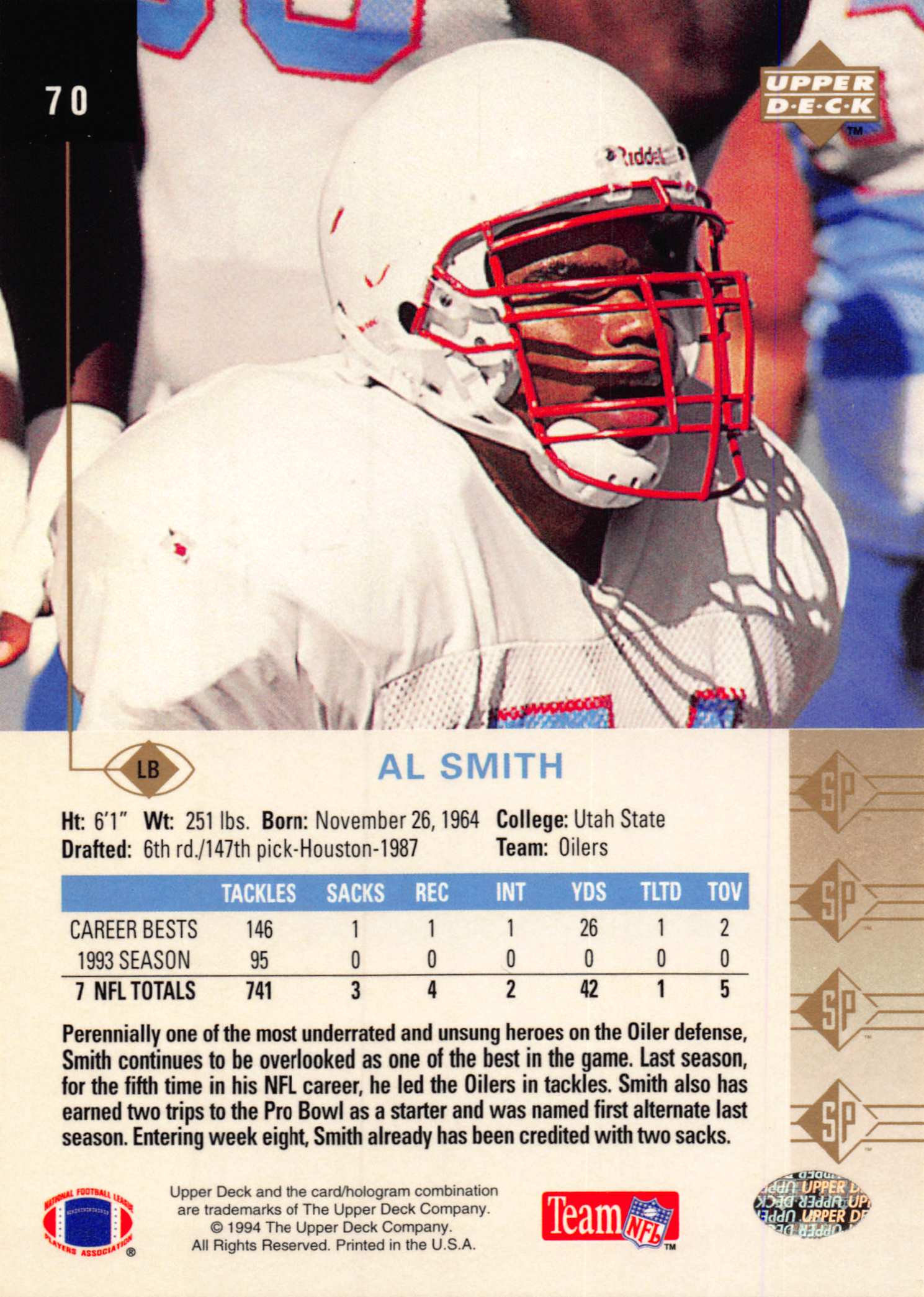 1994 SP (Upper Deck) Football "Main Set" Cards #1 to #200 Rookies and Veterans - Picture 135 of 393