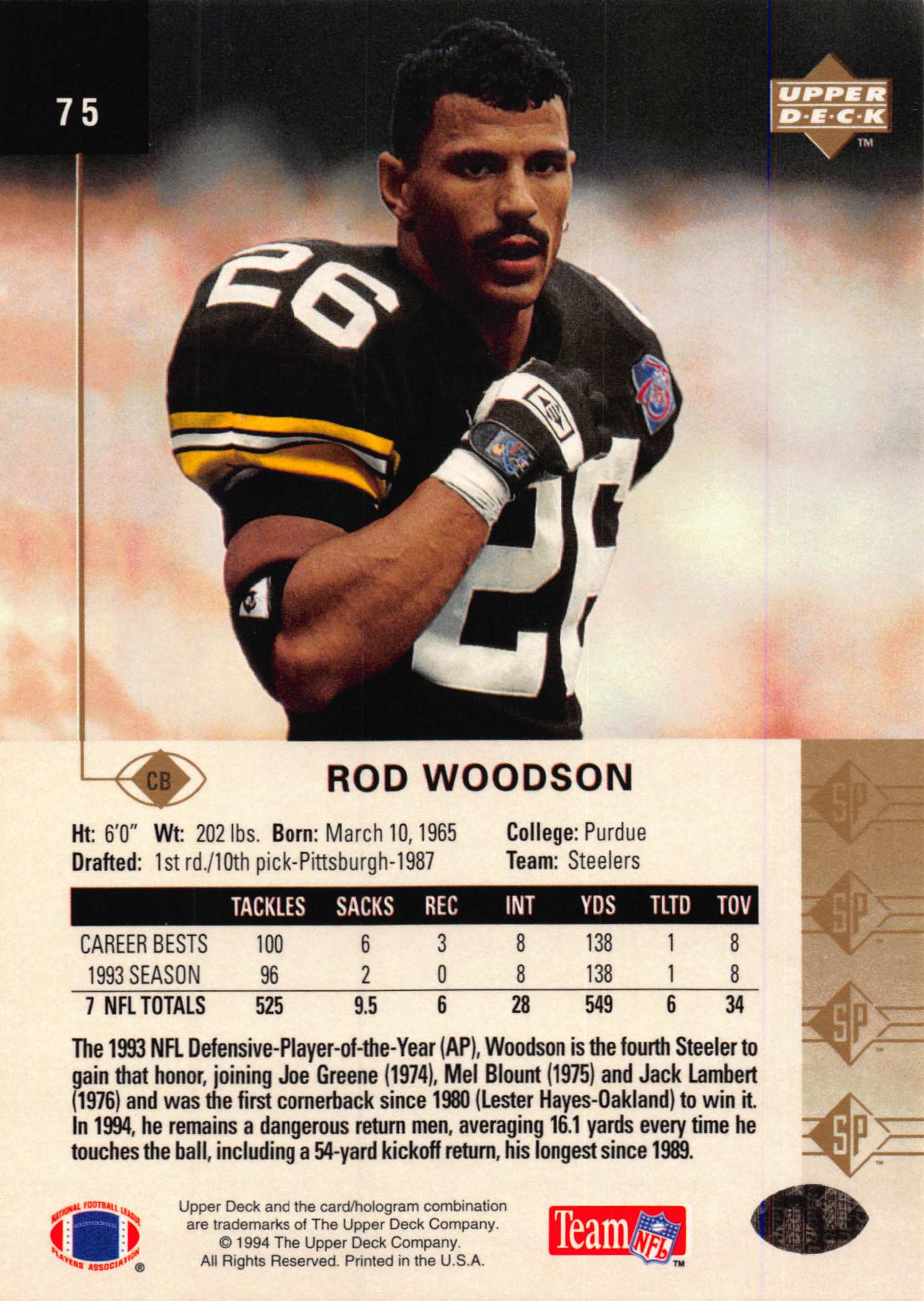 1994 SP (Upper Deck) Football "Main Set" Cards #1 to #200 Rookies and Veterans - Picture 145 of 393