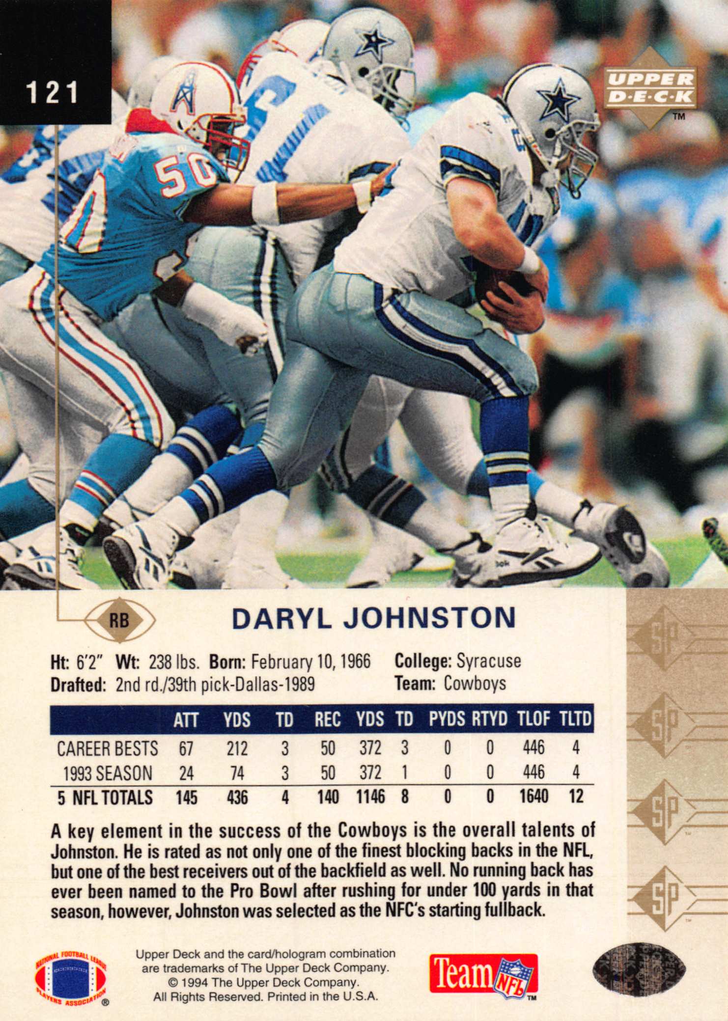 1994 SP (Upper Deck) Football "Main Set" Cards #1 to #200 Rookies and Veterans - Picture 235 of 393