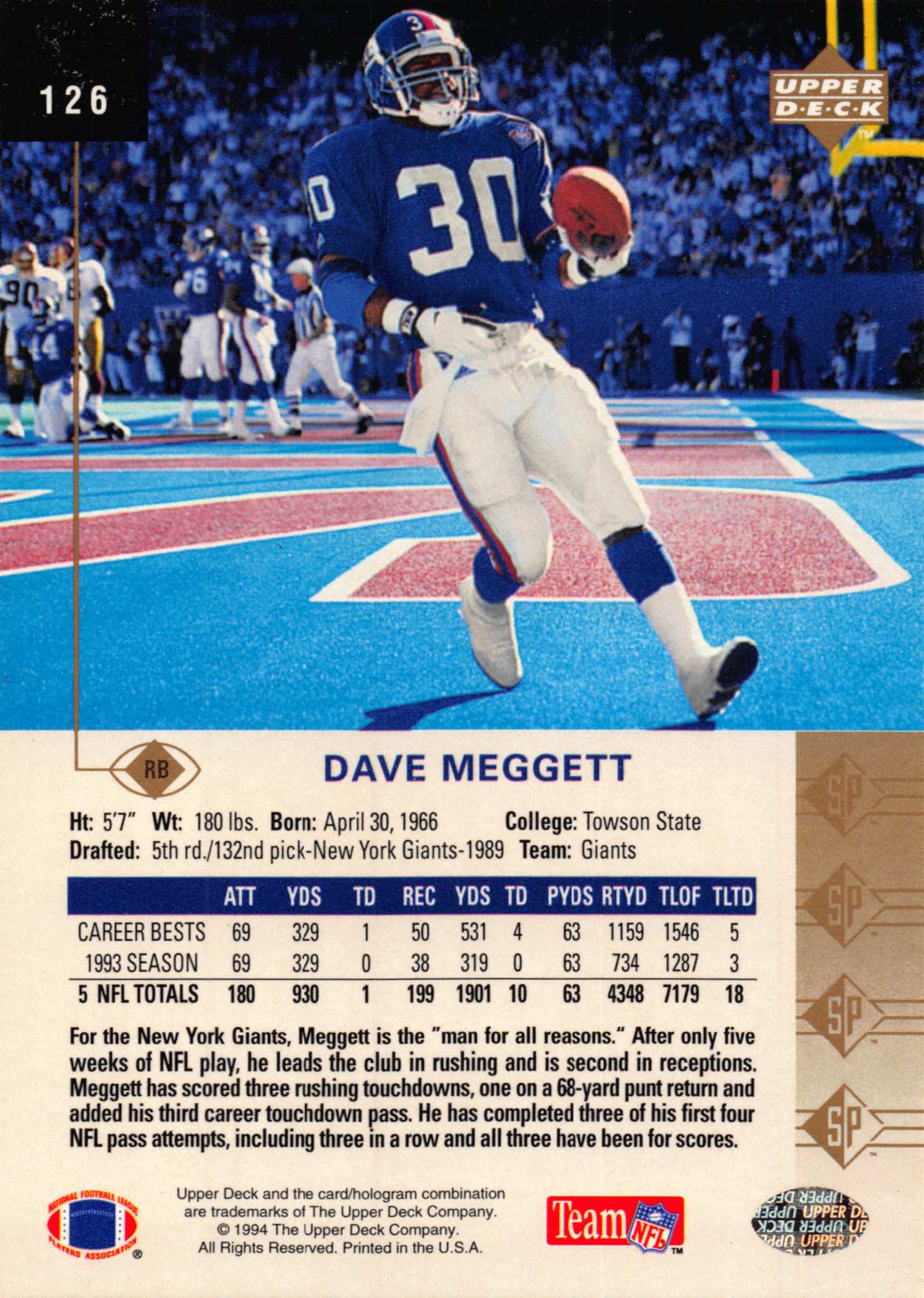1994 SP (Upper Deck) Football "Main Set" Cards #1 to #200 Rookies and Veterans - Picture 245 of 393
