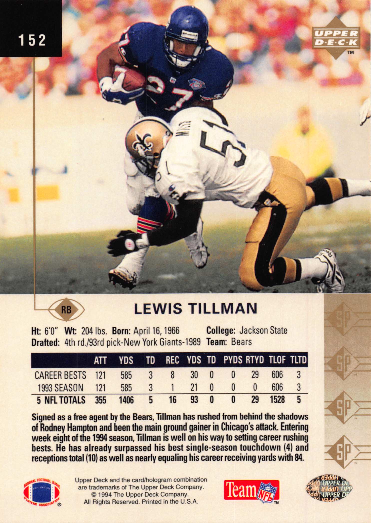 1994 SP (Upper Deck) Football "Main Set" Cards #1 to #200 Rookies and Veterans - Picture 297 of 393