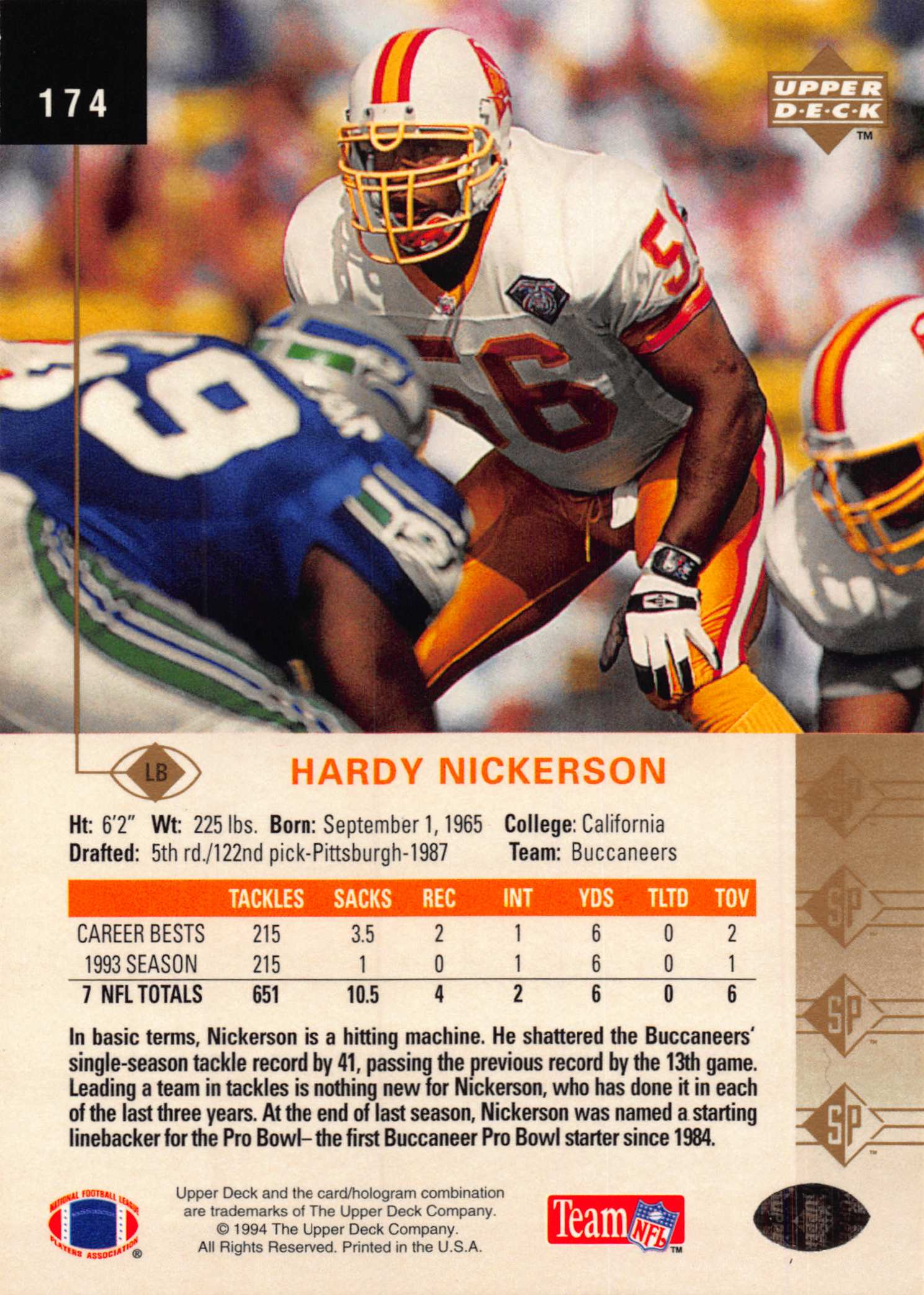 1994 SP (Upper Deck) Football "Main Set" Cards #1 to #200 Rookies and Veterans - Picture 341 of 393
