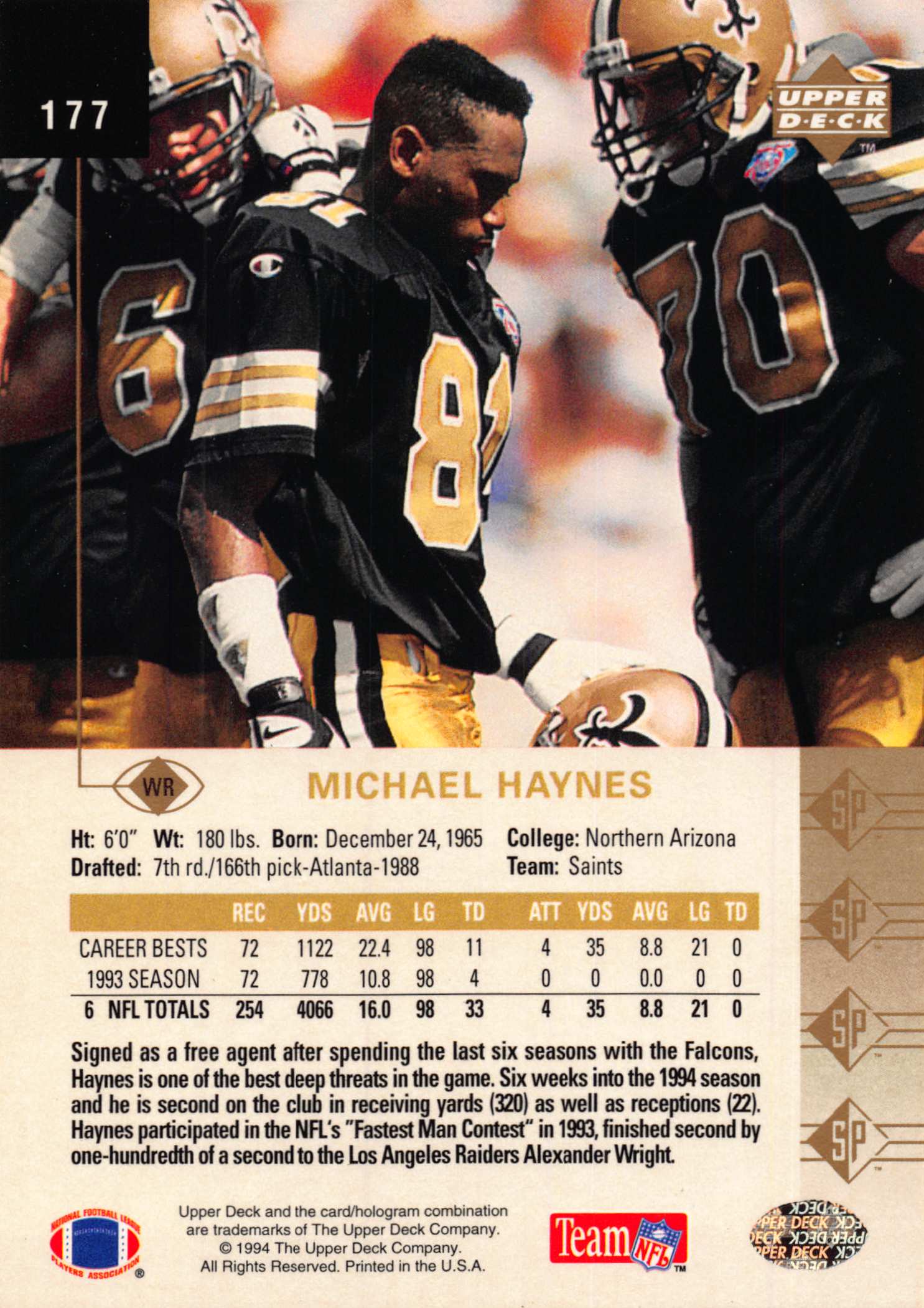 1994 SP (Upper Deck) Football "Main Set" Cards #1 to #200 Rookies and Veterans - Picture 347 of 393