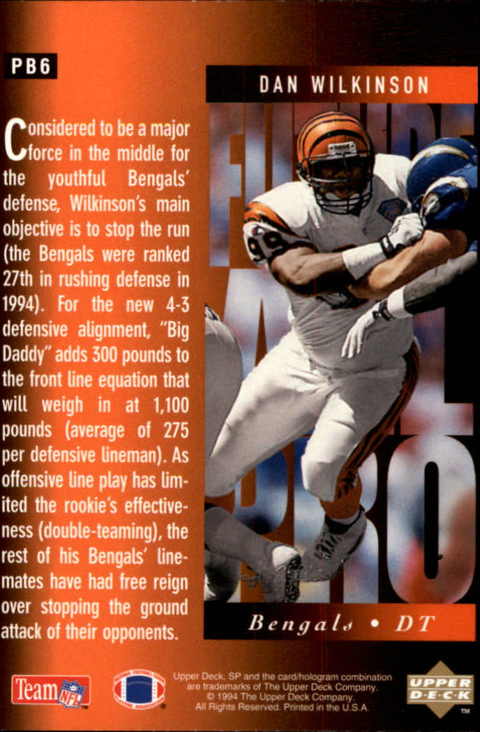 "Holoviews"" de fútbol americano 1994 SP (Upper Deck) tarjetas de inserción - Imagen 7 de 41