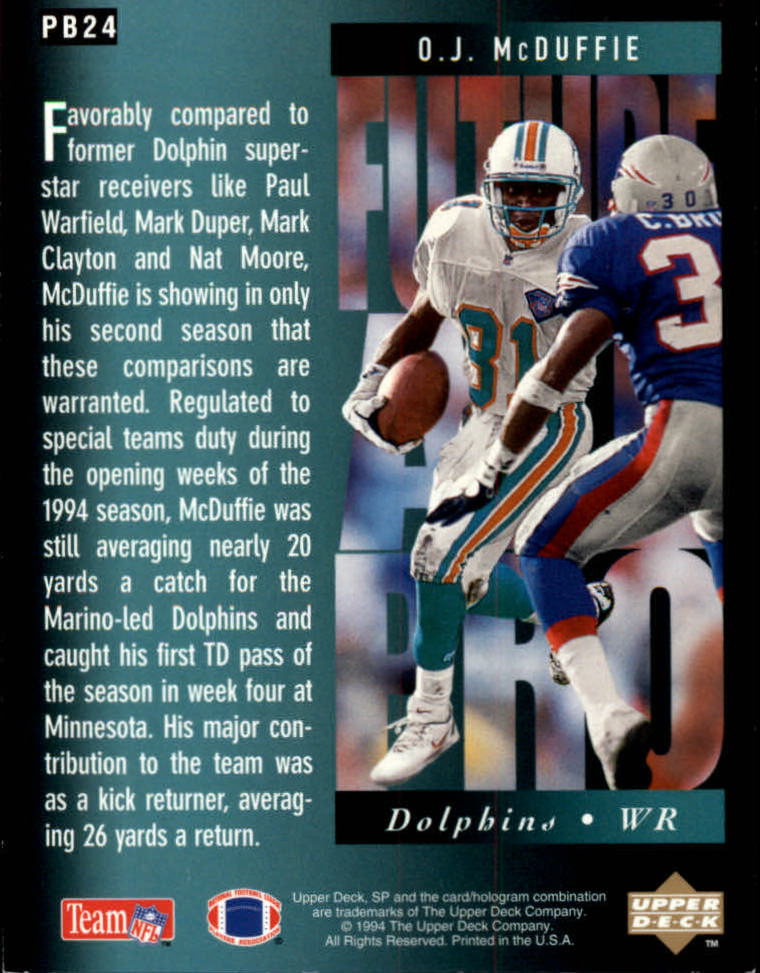 "Holoviews"" de fútbol americano 1994 SP (Upper Deck) tarjetas de inserción - Imagen 15 de 41