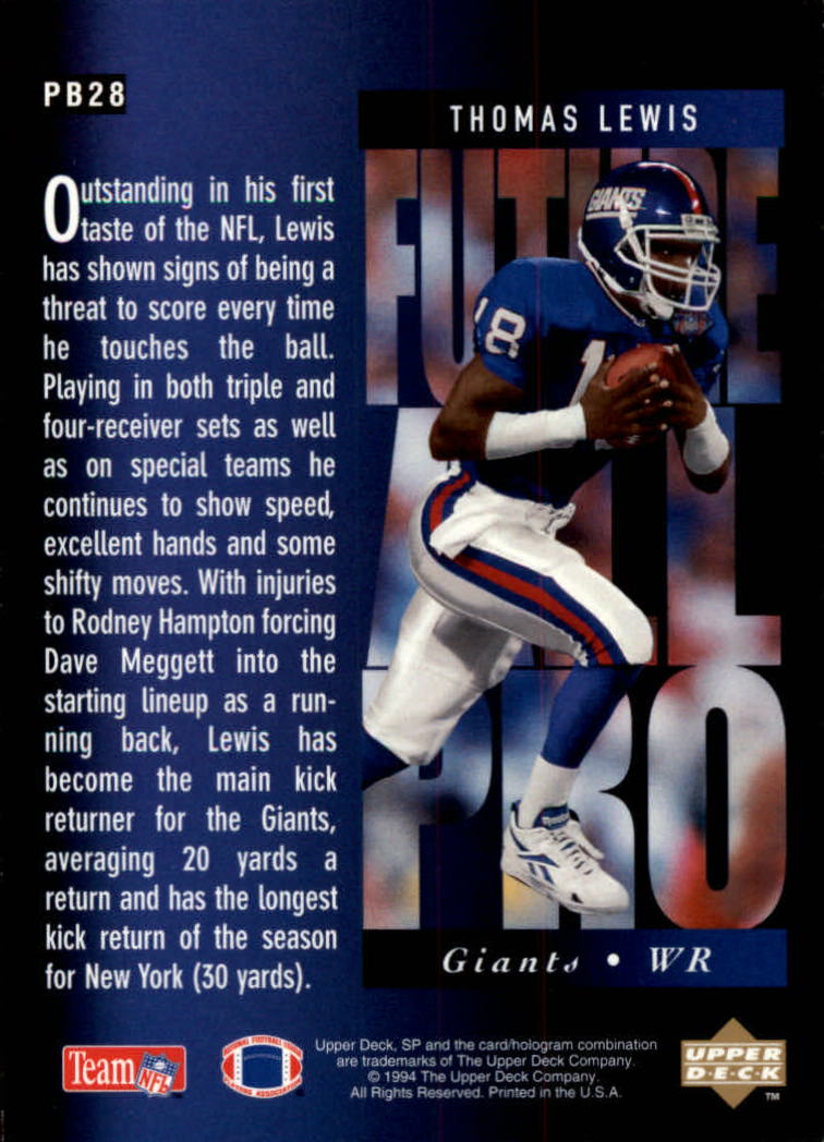 "Holoviews"" de fútbol americano 1994 SP (Upper Deck) tarjetas de inserción - Imagen 23 de 41