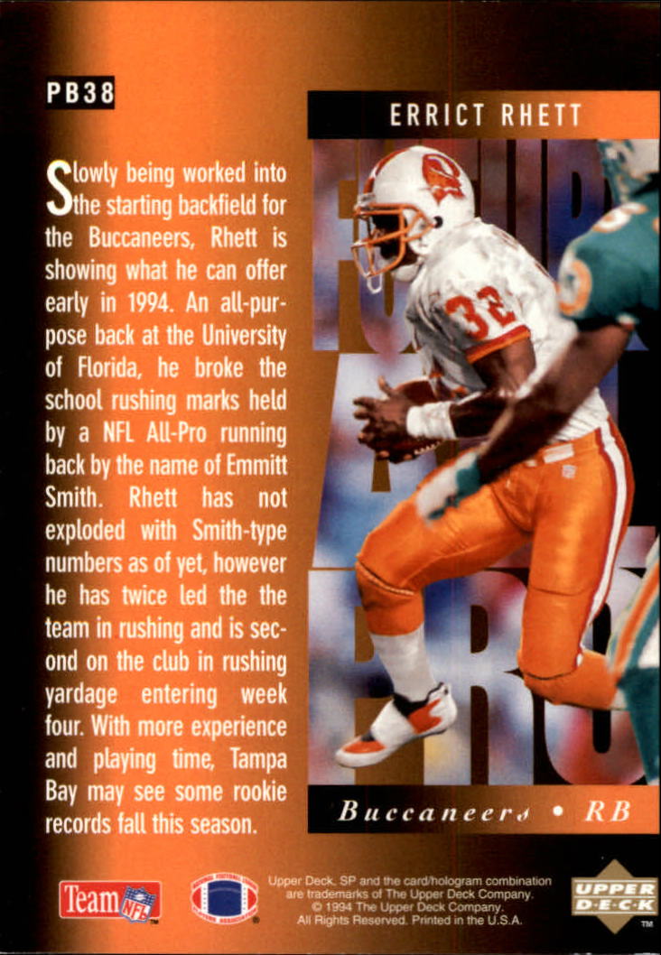 "Holoviews"" de fútbol americano 1994 SP (Upper Deck) tarjetas de inserción - Imagen 39 de 41
