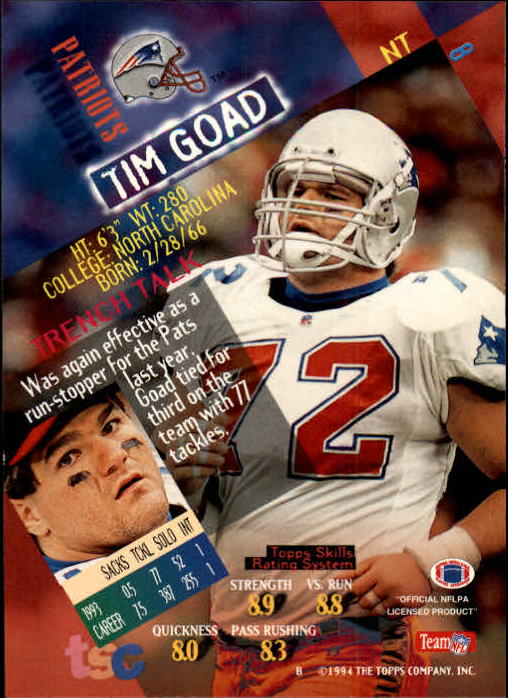 1994 Stadium Club Football "Main Set" Cards #1 to #250 Rookies and Veterans - Picture 17 of 497