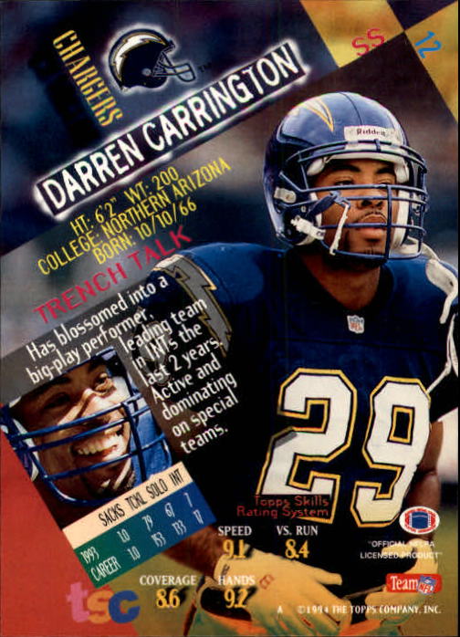 1994 Stadium Club Football "Main Set" Cards #1 to #250 Rookies and Veterans - Picture 25 of 497