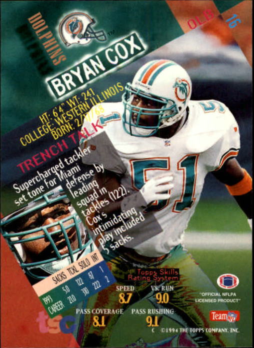 1994 Stadium Club Football "Main Set" Cards #1 to #250 Rookies and Veterans - Picture 33 of 497