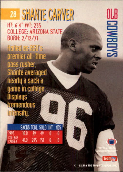 1994 Stadium Club Football "Main Set" Cards #1 to #250 Rookies and Veterans - Picture 57 of 497