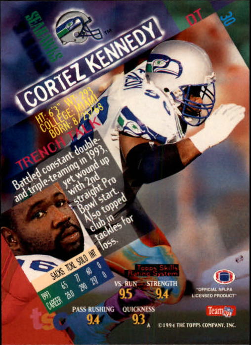 1994 Stadium Club Football "Main Set" Cards #1 to #250 Rookies and Veterans - Picture 61 of 497