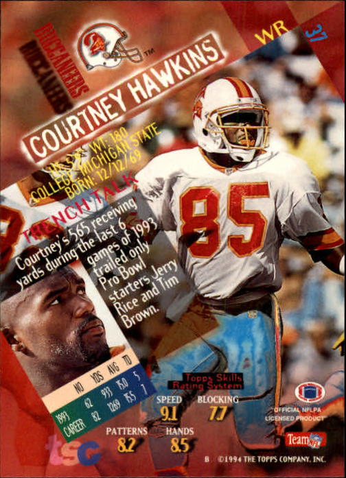 1994 Stadium Club Football "Main Set" Cards #1 to #250 Rookies and Veterans - Picture 75 of 497