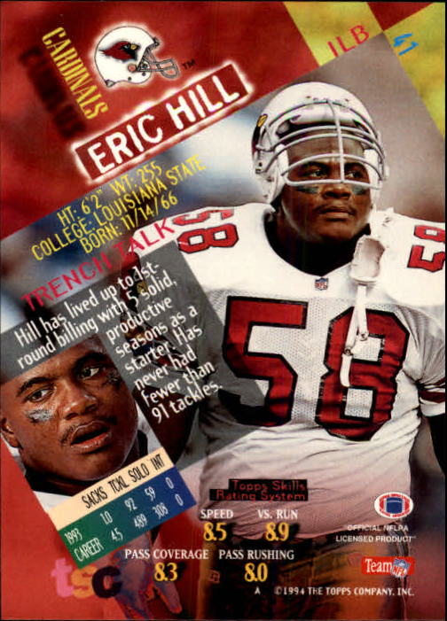 1994 Stadium Club Football "Main Set" Cards #1 to #250 Rookies and Veterans - Picture 83 of 497