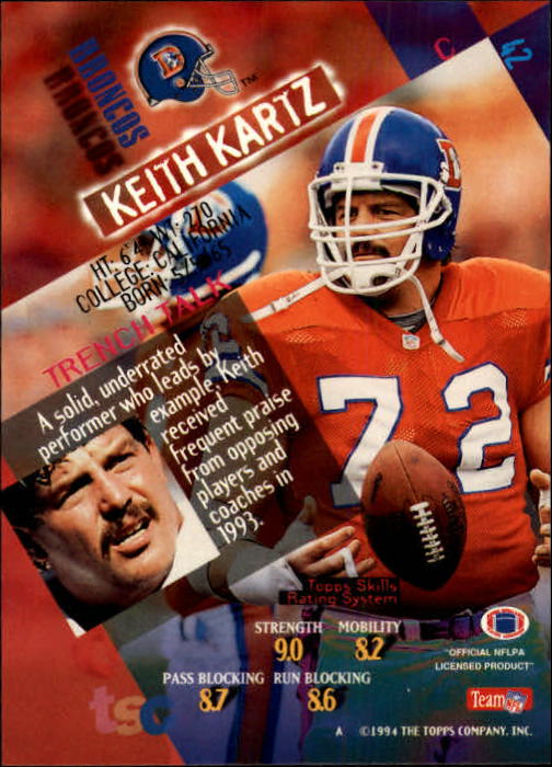 1994 Stadium Club Football "Main Set" Cards #1 to #250 Rookies and Veterans - Picture 85 of 497