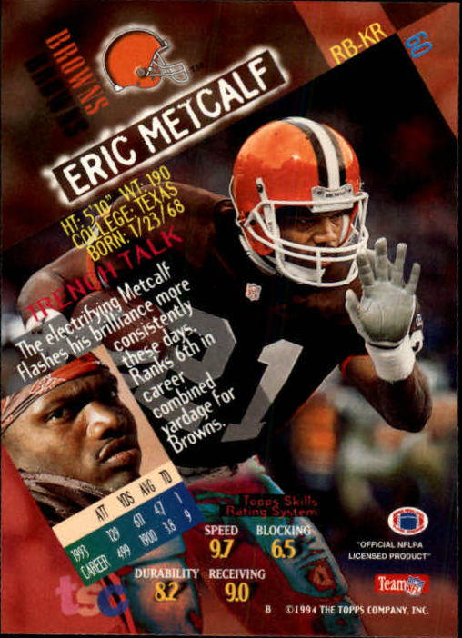 1994 Stadium Club Football "Main Set" Cards #1 to #250 Rookies and Veterans - Picture 121 of 497