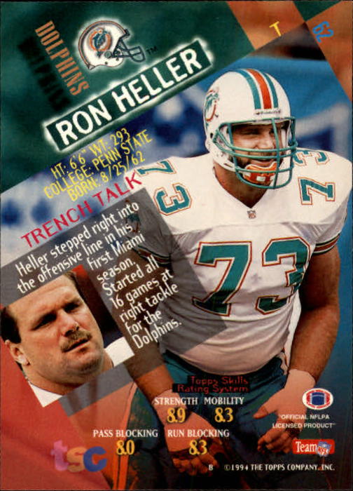 1994 Stadium Club Football "Main Set" Cards #1 to #250 Rookies and Veterans - Picture 125 of 497