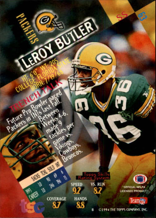 1994 Stadium Club Football "Main Set" Cards #1 to #250 Rookies and Veterans - Picture 127 of 497