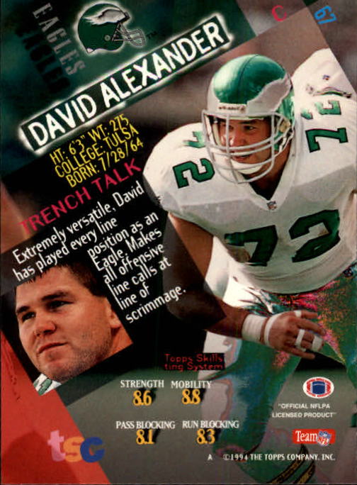 1994 Stadium Club Football "Main Set" Cards #1 to #250 Rookies and Veterans - Picture 135 of 497