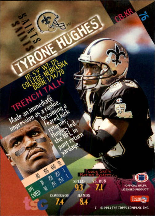 1994 Stadium Club Football "Main Set" Cards #1 to #250 Rookies and Veterans - Picture 153 of 497