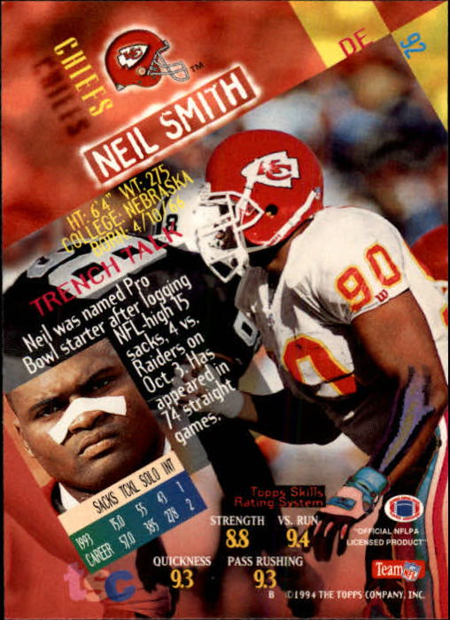 1994 Stadium Club Football "Main Set" Cards #1 to #250 Rookies and Veterans - Picture 185 of 497