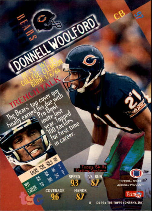 1994 Stadium Club Football "Main Set" Cards #1 to #250 Rookies and Veterans - Picture 195 of 497