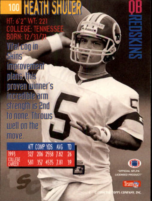 1994 Stadium Club Football "Main Set" Cards #1 to #250 Rookies and Veterans - Picture 201 of 497